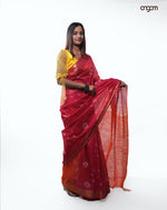 Load image into Gallery viewer, Graceful Red Kota Viscose Saree with Subtle Ikat Woven Patterns
