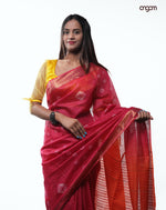 Load image into Gallery viewer, Graceful Red Kota Viscose Saree with Subtle Ikat Woven Patterns