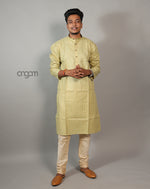 Load image into Gallery viewer, Light Olive Cotton Viscose Kurta for Men – Ethnic Wear
