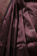 Load image into Gallery viewer, Elegant Brown Dupion Silk Saree with Rich Border and Pallu