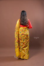 Load image into Gallery viewer, Radiant Yellow Kota Viscose Digital Print Saree with Floral Elegance