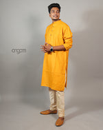 Load image into Gallery viewer, Bright Yellow Cotton Viscose Kurta for Men – Ethnic Wear