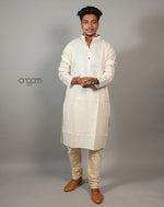 Load image into Gallery viewer, Elegant White Cotton Viscose Kurta for Men – Ethnic Wear