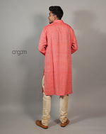 Load image into Gallery viewer, Stylish Pink Cotton Viscose Kurta for Men – Festive Wear