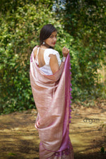 Load image into Gallery viewer, Royal Pink Banarasi Silk Saree With Zari Detailing