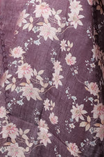 Load image into Gallery viewer, Mauve Linen Digital Print Dupatta with Soft Floral Pattern Allover