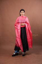 Load image into Gallery viewer, Rose Pink Plain Silk Dupatta with Soft Natural Shine