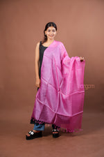 Load image into Gallery viewer, Bright Pink Plain Silk Dupatta with Soft Natural Sheen