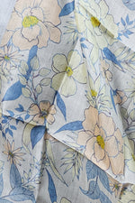 Load image into Gallery viewer, Ivory Silk Dupatta with Soft Blue Floral Digital Print