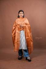 Load image into Gallery viewer, Peach Plain Silk Dupatta with Elegant Soft Sheen for Ethnic Styling