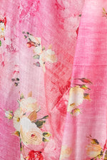 Load image into Gallery viewer, Pink Slub Dupatta with Delicate Digital Floral Print for Elegant Ethnic Styling