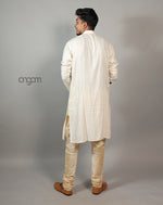 Load image into Gallery viewer, Elegant Off-White Cotton Viscose Kurta for Men – Traditional Wear
