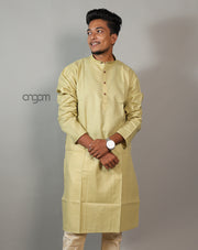 Light Olive Cotton Viscose Kurta for Men – Ethnic Wear