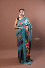 Load image into Gallery viewer, Kolika Ghicha Digital Print Saree with Elegant Floral Designs

