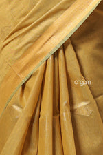 Load image into Gallery viewer, Elegant Mustard Yellow Liva Saree with Subtle Woven Designs
