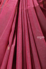 Load image into Gallery viewer, Pink Liva Saree with Subtle Zari Accents and Elegant Drape

