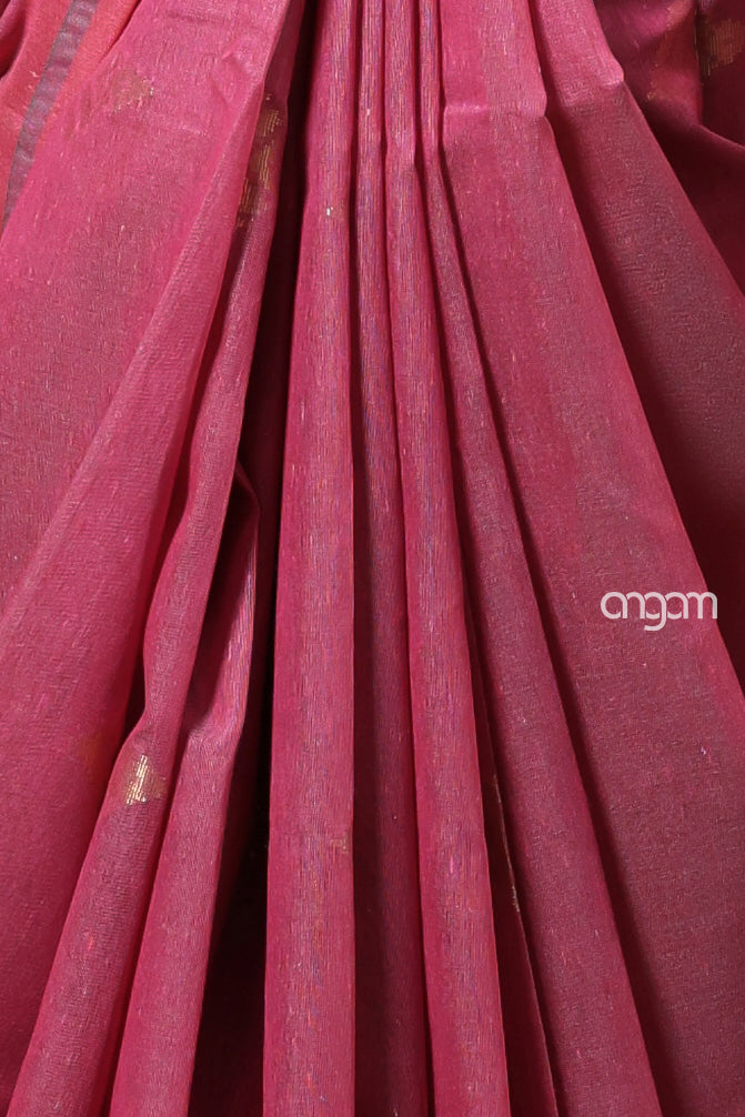 Pink Liva Saree with Subtle Zari Accents and Elegant Drape