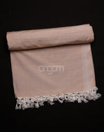 Load image into Gallery viewer, Classic Beige Bhagalpuri Viscose Chadar – Soft, Lightweight, and Elegant
