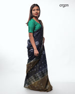 Load image into Gallery viewer, Elegant Blue and Brown Tie-Dye Kota Viscose Saree for Women
