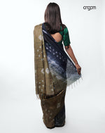 Load image into Gallery viewer, Elegant Blue and Brown Tie-Dye Kota Viscose Saree for Women
