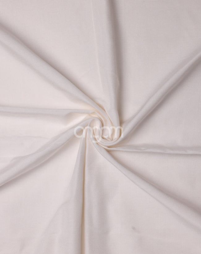 Classic White Bhagalpuri Viscose Chadar - Soft Traditional Wrap