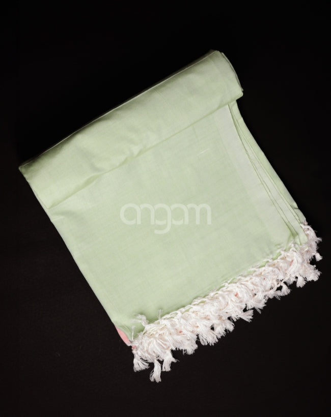 Light Green Bhagalpuri Viscose Chadar - Traditional Soft Wrap
