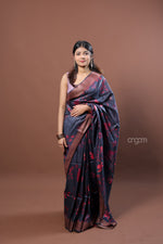 Load image into Gallery viewer, Stylish Munga Digital Print Saree with Elegant Floral Designs
