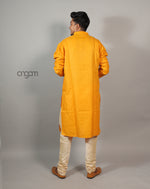 Load image into Gallery viewer, Bright Yellow Cotton Viscose Kurta for Men – Ethnic Wear
