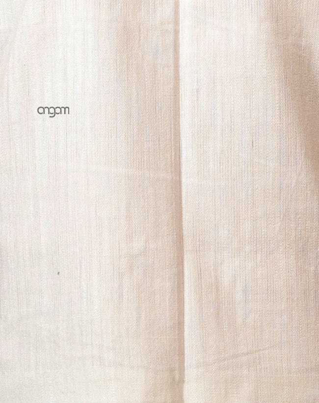Kolika Cotton-Linen Nehru Jacket in Elegant Off-White