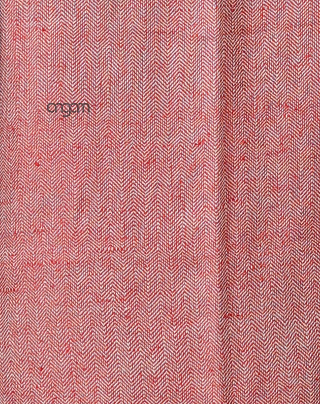 Kolika Linen Nehru Jacket in Classic Textured Red