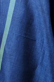 Royal Blue Kolika Cotton Linen Dupatta with Woven Stripes
