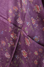 Load image into Gallery viewer, Purple Slub Digital Print Dupatta with All Over Floral Motifs