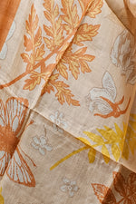 Load image into Gallery viewer, Beige Slub Dupatta with Warm Floral Digital Print