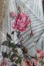Load image into Gallery viewer, Grey Silk Dupatta with Pink Floral Digital Print and Elegant Design
