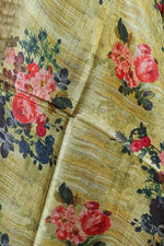 Load image into Gallery viewer, Olive Green Silk Dupatta with Multicolor Floral Digital Print Elegant Design