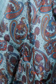 Sky Blue Silk Dupatta with Multicolor Paisley Digital Print Elegant Design
