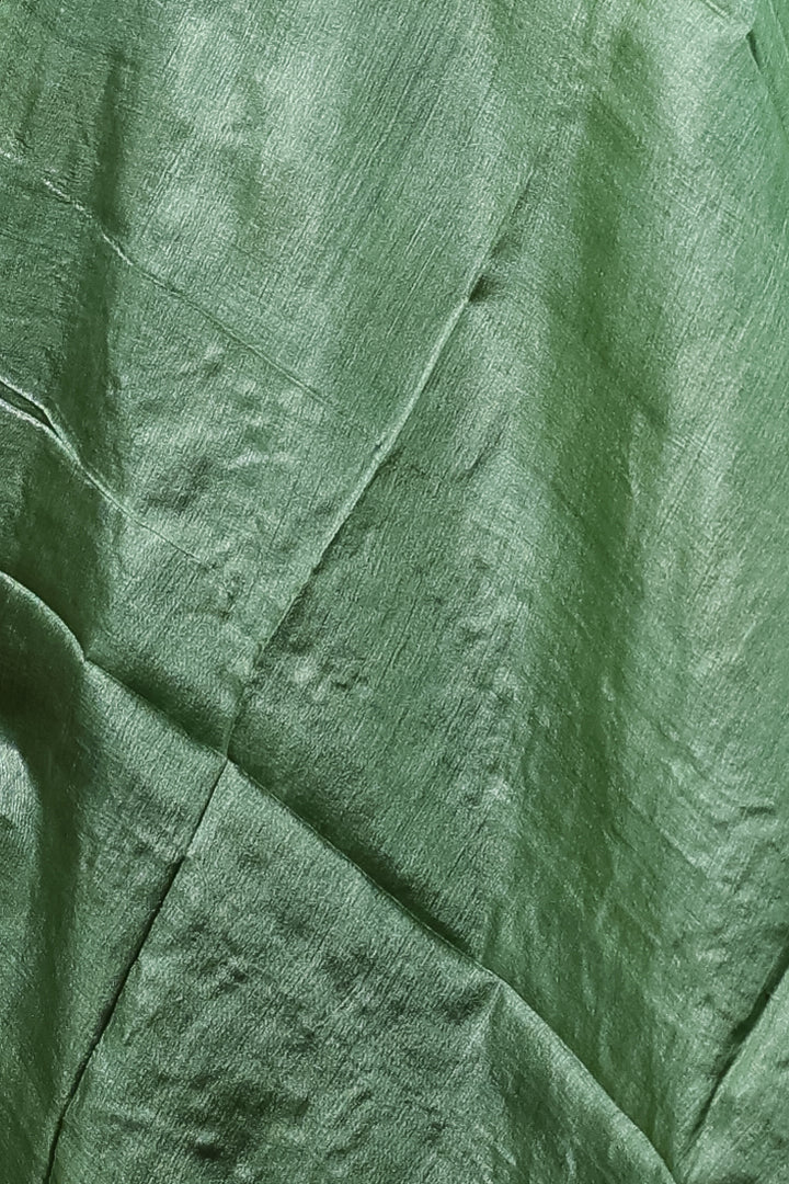 Sea Green Plain Silk Dupatta with Soft Sheen Elegant Everyday Wear Design