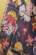 Load image into Gallery viewer, Charcoal Silk Dupatta with Vibrant Digital Floral Print for Ethnic Elegance