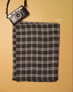 Load image into Gallery viewer, Kolika Black Checked Linen Fabric for Stylish and Comfortable Outfits
