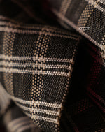 Load image into Gallery viewer, Kolika Black Checked Linen Fabric for Stylish and Comfortable Outfits
