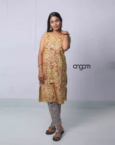 Marble Print Cotton-Viscose Kurti-5