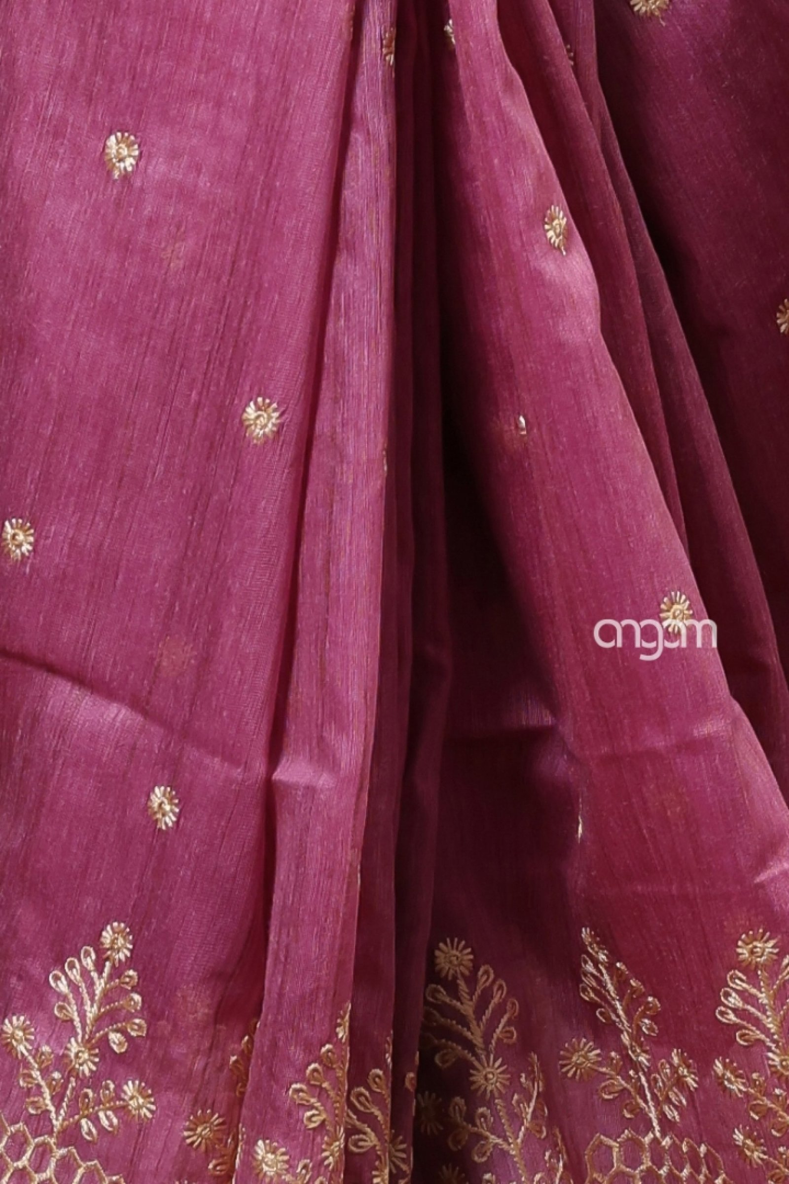 Wild orchid banswada embroidery saree