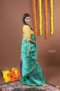 Jargon jade Art DUPION Silk saree