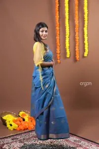 Lapis lazuli liva saree