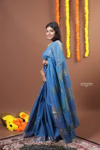 Lapis lazuli liva saree