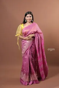 Wild orchid banswada embroidery saree