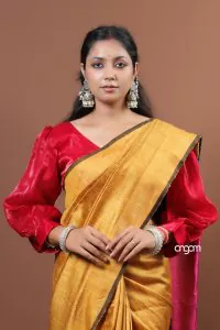 ButterScotch pure dupion silk saree